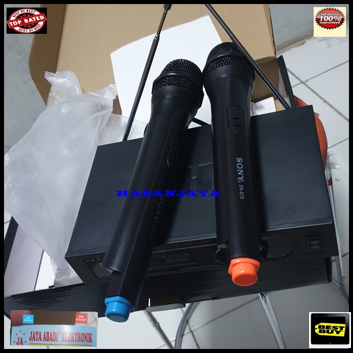 SONY mic karaoke sepasang mikrophone Wireless microphone wireles pro suara audio sound VOKAL