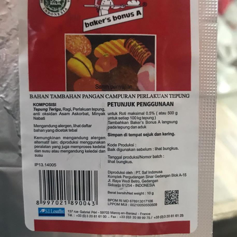 

12.12 SALE Bread Improver Bakers Bonus 5x10gram terbaik