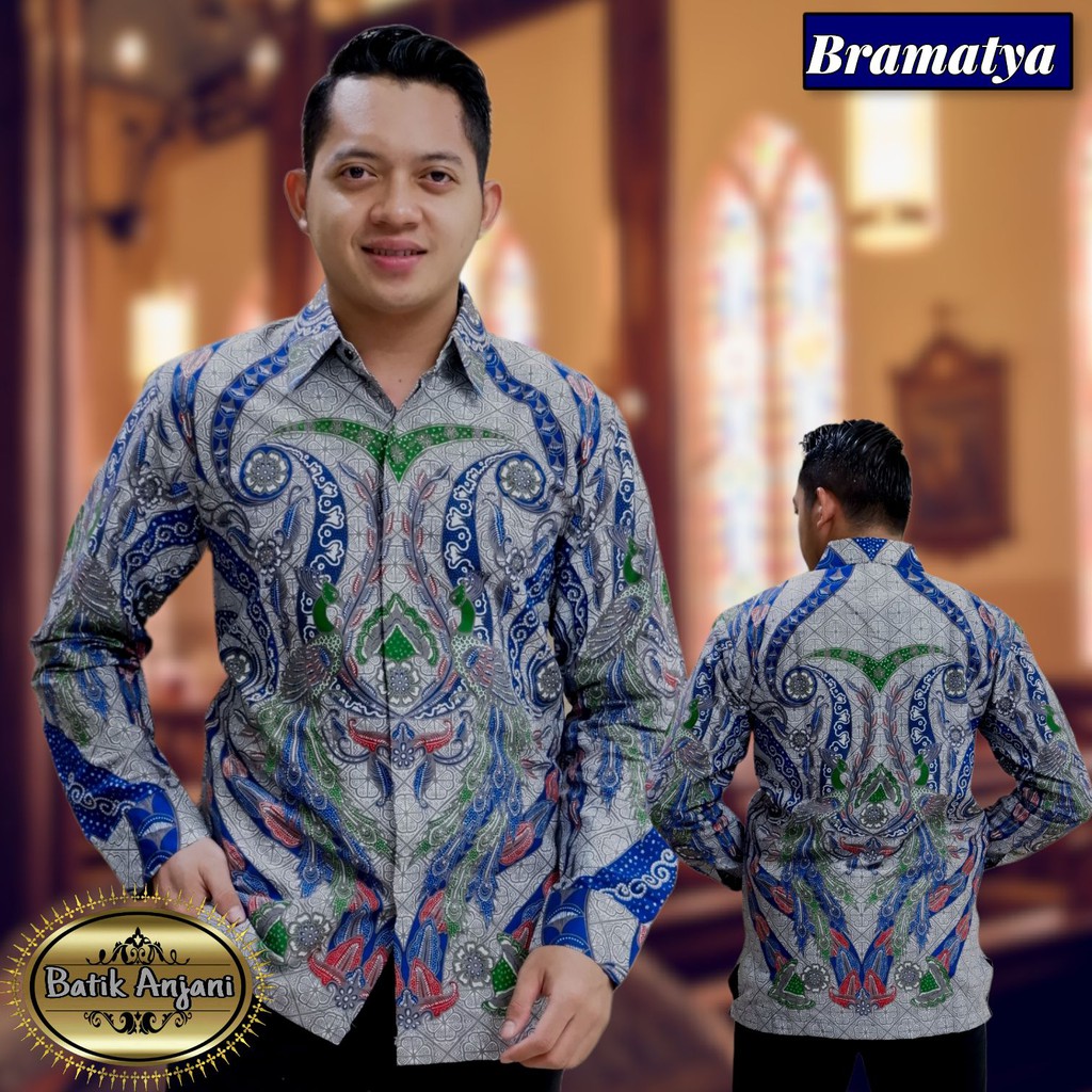 BRAMATYA ANJANI KEMEJA BATIK SOLO PRIA LENGAN PANJANG LAPIS FURING ATASAN BAJU PREMIUM MODERN WIRYAWAN MAHKOTA HITAM PEKSI DONGKER SEKTI SELING ARINDA PRASTOWO KUNING MERAK KHAYANGAN PROBOSETO SELING ARGO LAWU AJIBHANU SAPTHA KEJAYAN SIDOMUKTI VIJAY #2