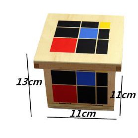 TweedyToys - Montessori Kotak Warna Besar - Montessori Trinomial Cube