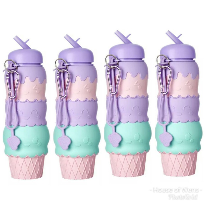 Smiggle Drink Bottle Silicone Ice Cream - Botol Minum Silicone Smiggle - Peralatan / Perlengkapan