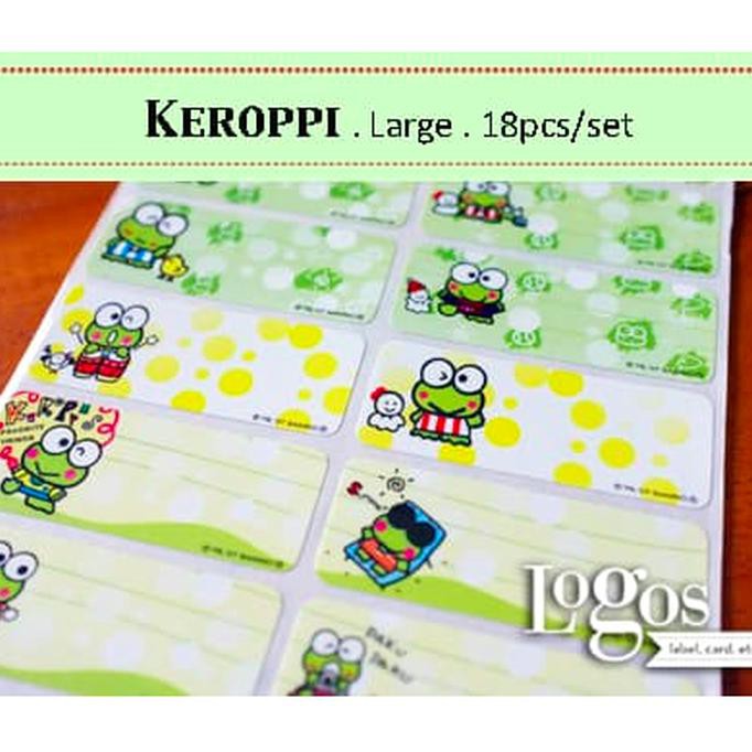 

Sale Keroppi Large Sticker Label Nama Waterproof Kero Kerropi Sanrio Froggy Ori