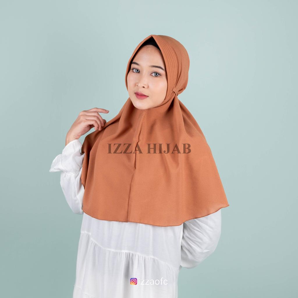 hijab khimar instan BERGO MARYAM PET TALI PISAH bahan diamond italiano by izza