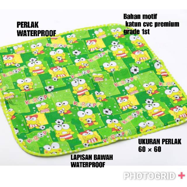 PERLAK SET BAYI/ALAS OMPOL KASUR BAYI/ MATRAS BAYI WATERPROOF motif keropi