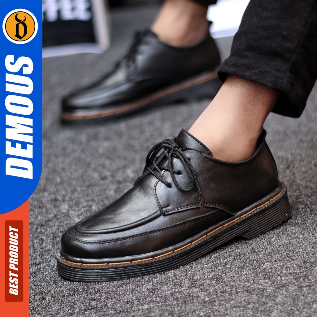 DEMOUS - Sepatu Pantofel Pria Formal Kulit Asli