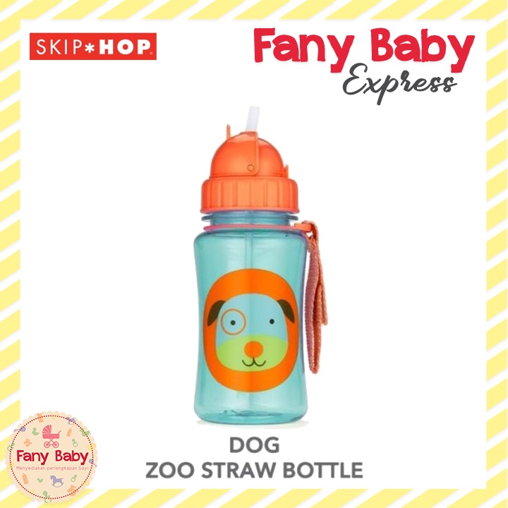 SKIP HOP ZOO STRAW BOTTLE PP 390ML