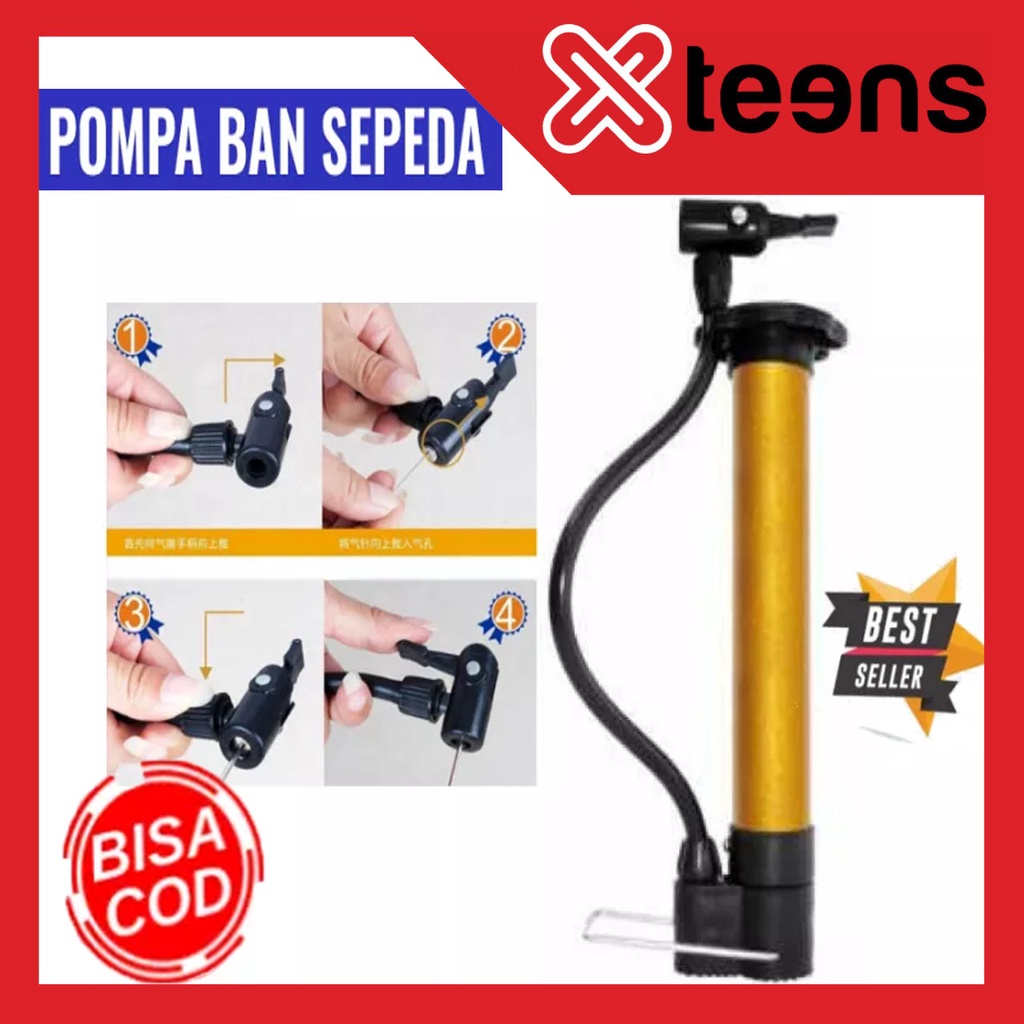 Pompa Tangan Ban Sepeda Angin Manual Pompa Mini Portable