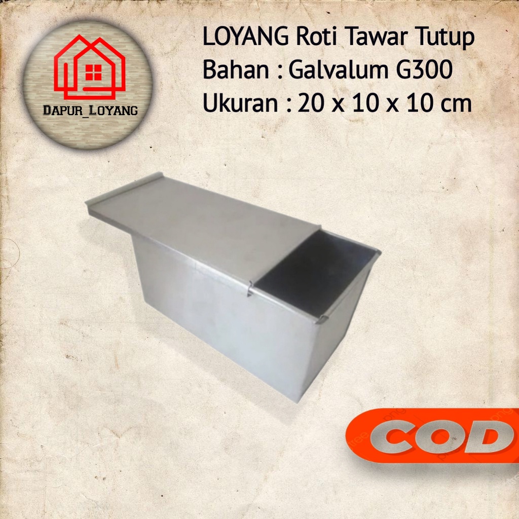 Loyang Roti Tawar (Buka/Tutup) | Bahan Aluminium &amp; Galvalum - Variasi 20/22cm