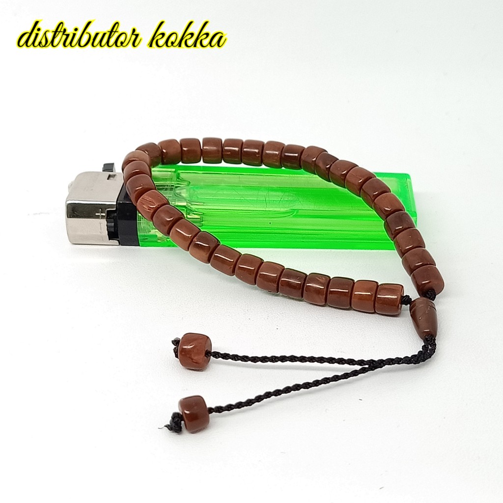 ( SUPER MURAH ) Gelang tasbih 33 Kokka kaukah mardjan kpl coklat