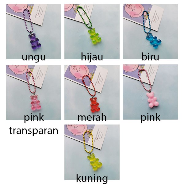 gantungan hiasan aksesoris sepatu beruang gummy bear shoe chain (4H4) agh010