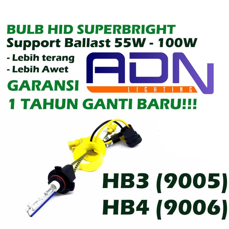 BOHLAM HB3 ( 9005 ) HB4 ( 9006 ) QUICK START ADN 35W 55W - 100W GARANSI By ADN.in