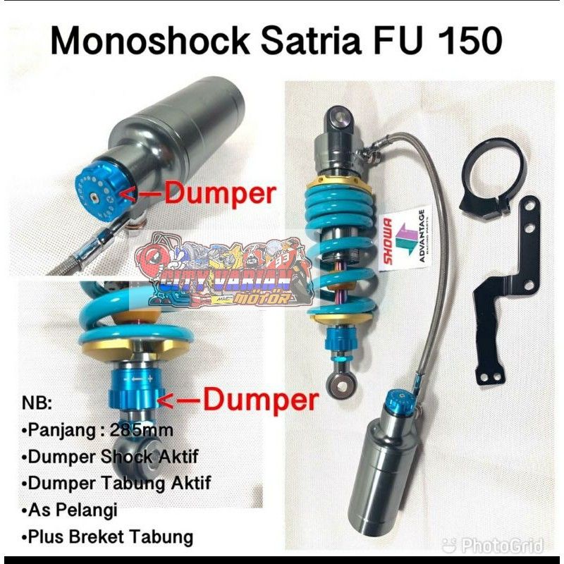 Monoshock mono shock fu Old/New fi 150 Rider tabung pisah nitron Showa 285mm Shockbreaker Tabung