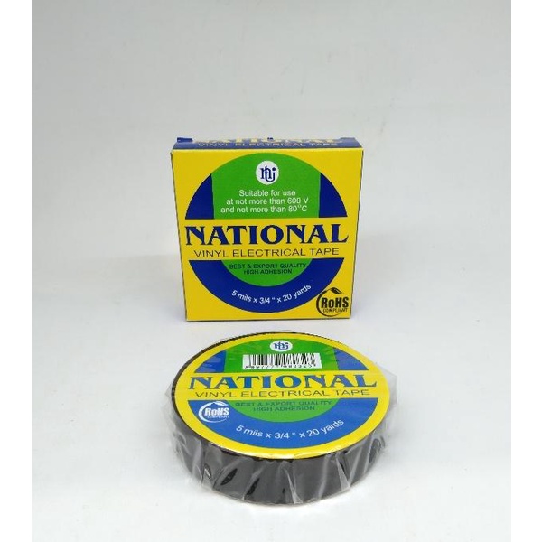 

Electrical Tape (Isolasi Listrik & Kabel) National | 19 mm | 20 yard
