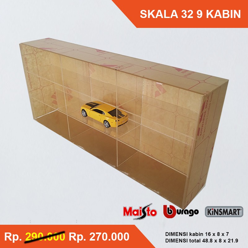 Rak Diecast Skala 32 9 Kabin Jada