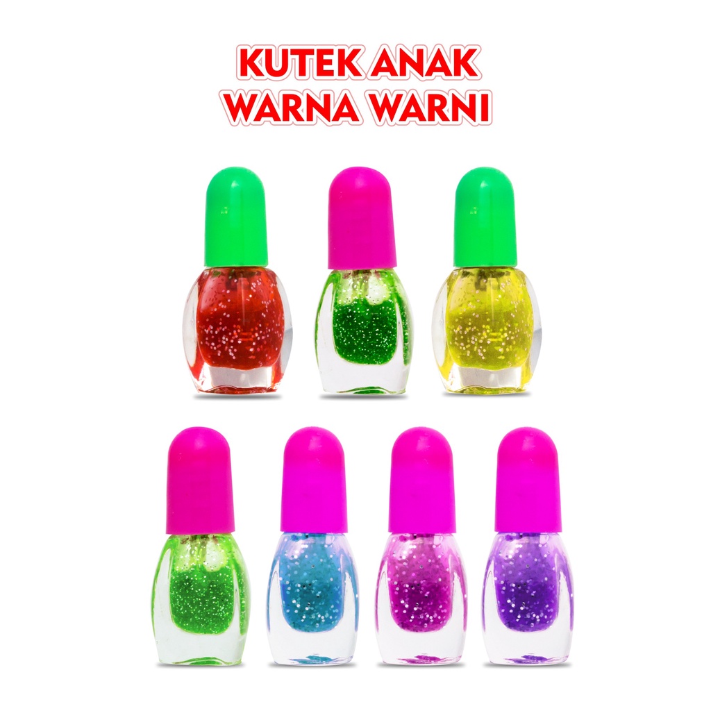 Kutek Halal Muslimah / Kutek peel off / Kutek Halal Untuk Sholat Warna Warni Gliter Nail Polish Gel 