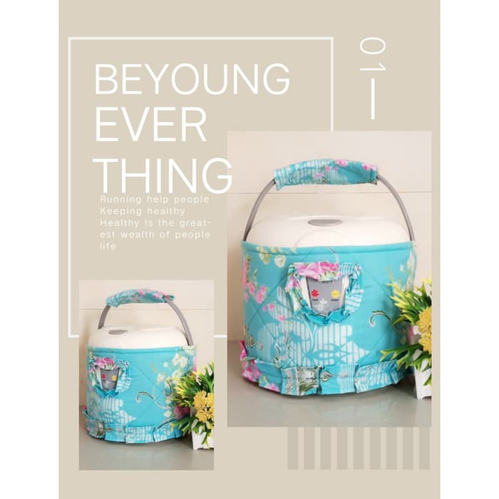 Cover Magic Com Bahan Katun Abbey Rose | Sarung Magic Com | Tutup Magic Com