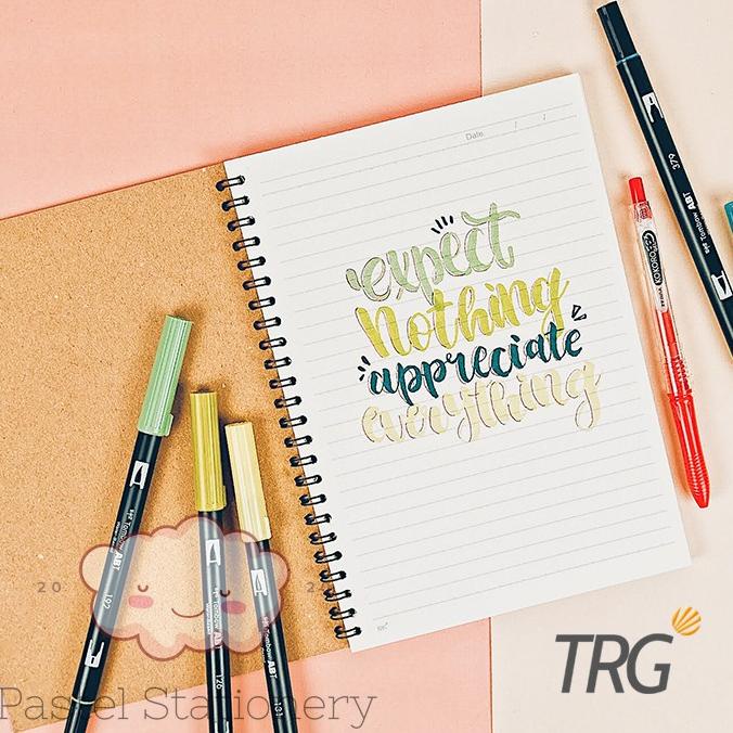 

[PRODUK VDBAP] Buku Tulis Catatan A5 Dotted Grid Plain Ruled TRG - TRG Kraft Cover Spiral Notebook A5 RYY