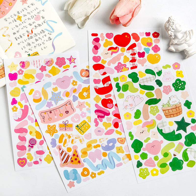

1 Pc Stiker Pita Heteromorphism Warna Dazzling Untuk Dekorasi Scrapbooking