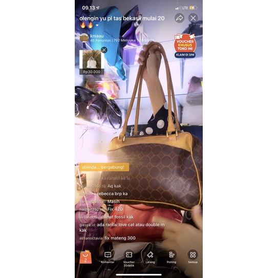 handbag FOSSIL kulit asli