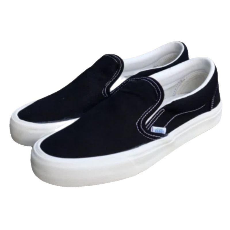 SEPATU SLIP ON OG FULL BLACK CORET ORIGINAL