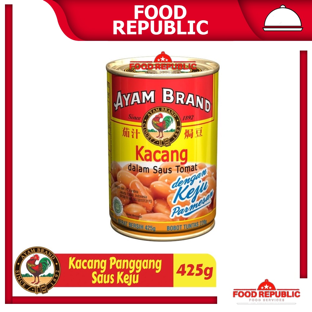 AYAM BRAND BAKED BEANS 425 GR KACANG SAOS TOMAT LIGHT CHEESE TOMATO