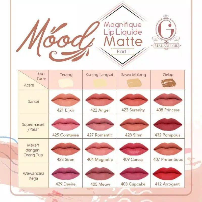 [BPOM] Madame Gie Magnifique Lip Liquide Matte Seri NUDE / Madam Gie Lip Cream