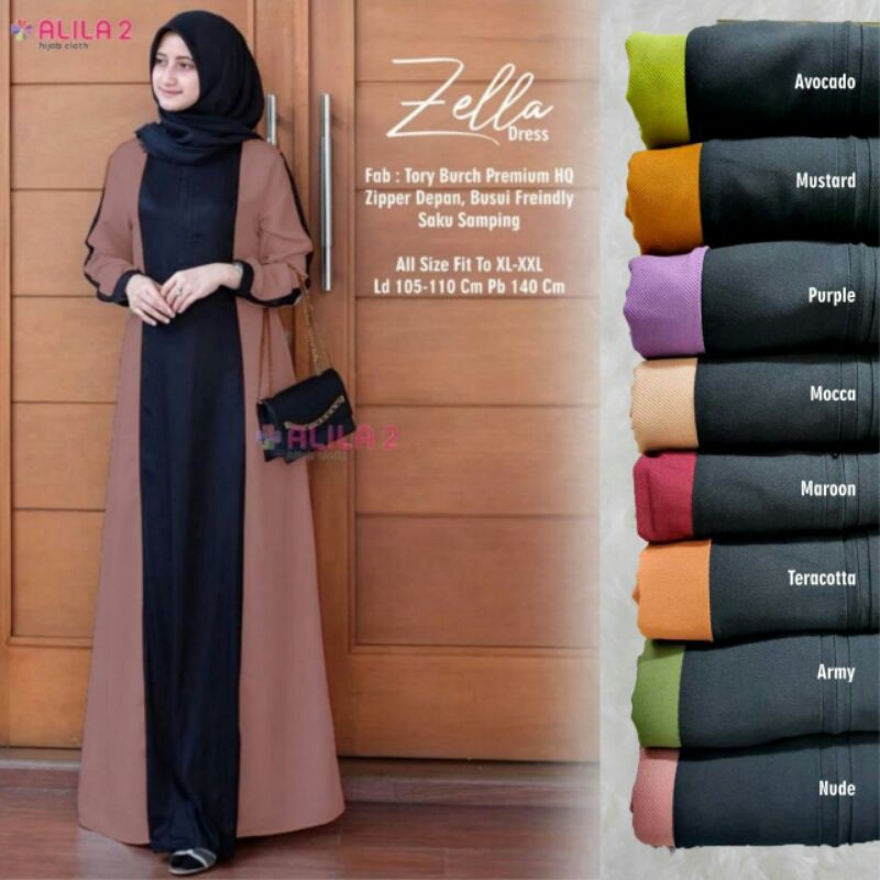 GAMIS // ZELLA DRESS BY ALILA // ORI ALILA // GAMIS BAHAN TOEY BURCH PREMIUM
