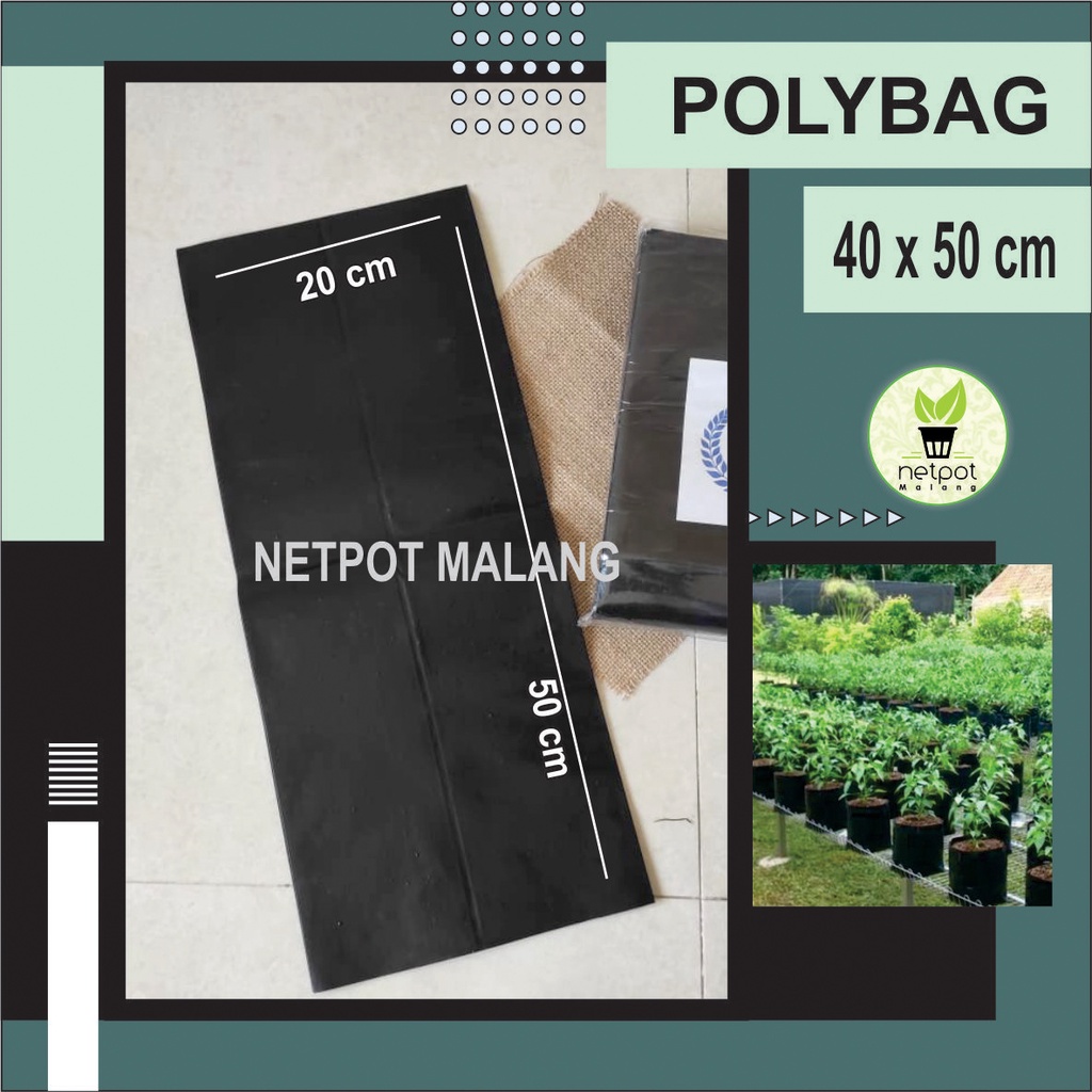 Ecer Per Biji - Polybag Kantong Plastik Tanaman Ukuran 40cm x 50cm
