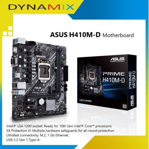 ASUS PRIME H410M-D mATX Motherboard - Intel LGA 1200