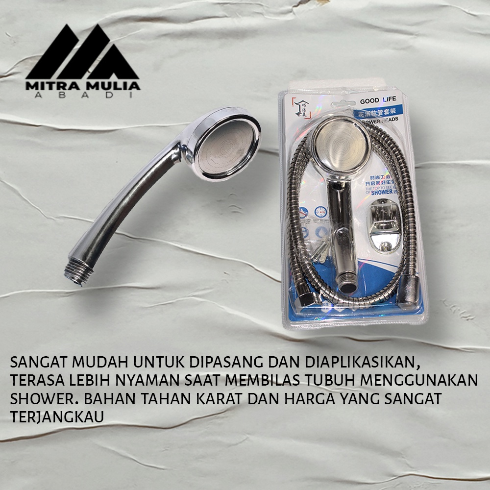 Hand Shower Chrome PVC Stainless | Shower Kamar Mandi | Shower Mandi