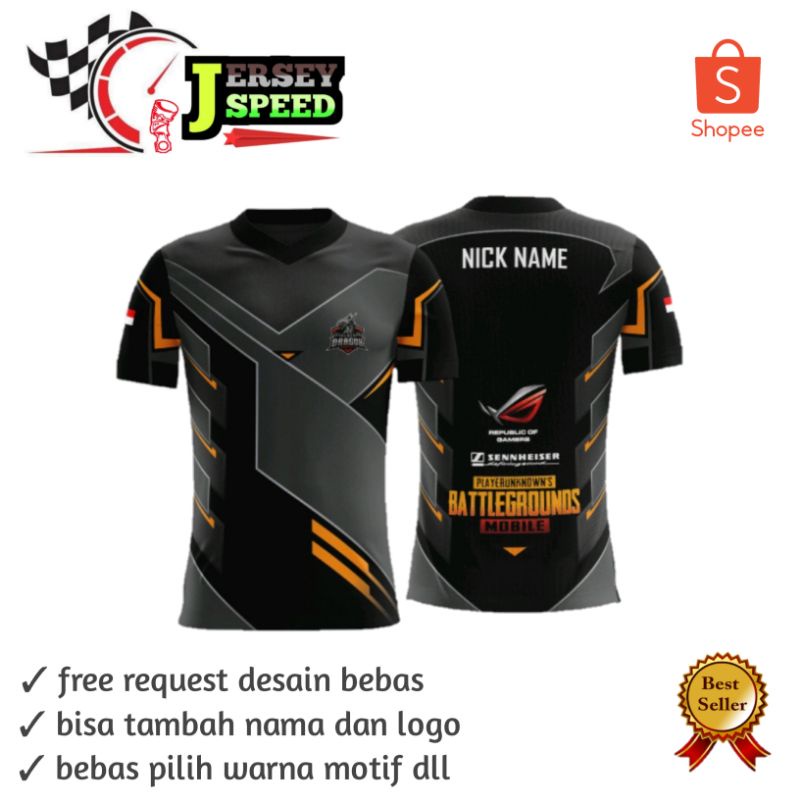 Jersey gaming ml,ff,pubg free costom desain full printing