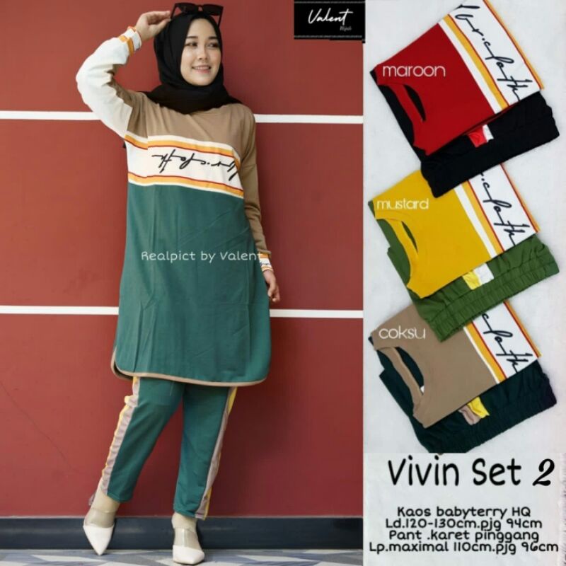 vivin set/pakaian dewasa/set dewaasa