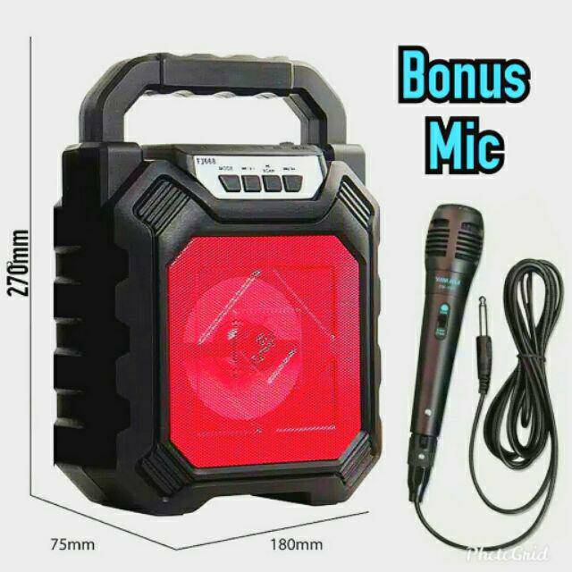 speaker bluetooth plus mic speaker bluetooth portablegratis microfon suara mantap karoke praktis