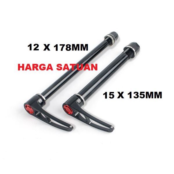 AS TA QR 12 x 148 15 135 mm Thru AXLE quick release BOOST 15mm 135mm 12mm 148mm DEPAN BELAKANG