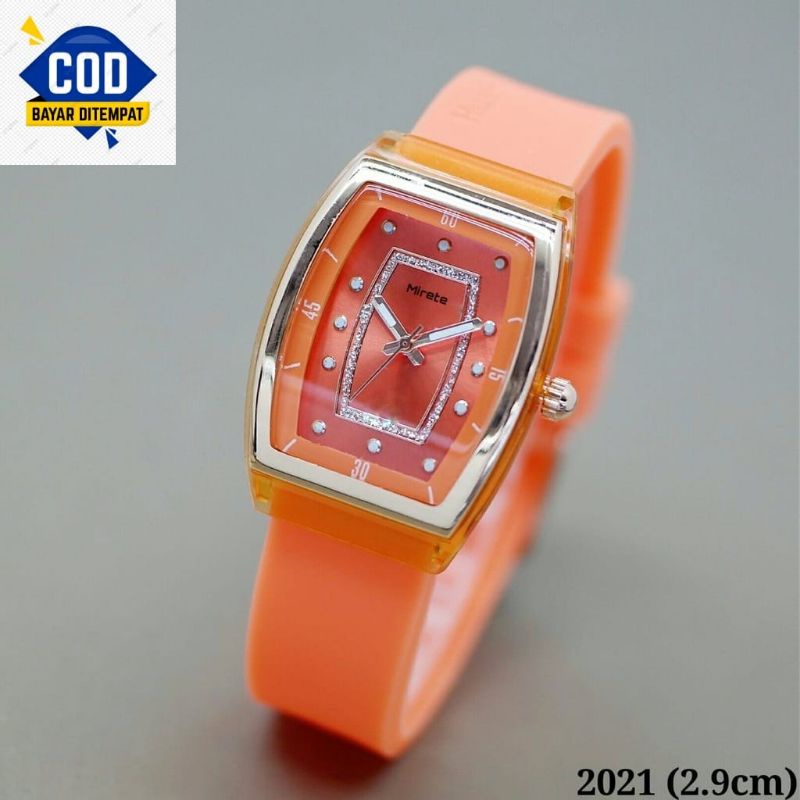 JAM TANGAN WANITA MODEL TERBARU/ FASHION CEWEK MIRETE ORIGINAL_ JAM TANGAN WANITA WATER RESISITANT STRAP SILIKON