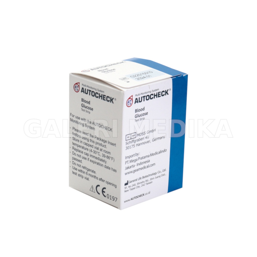 Autocheck Strip Glukosa / Autocheck Strip Gula Darah / Autocheck Glucose Test Strips