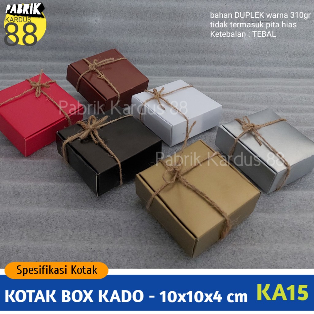 

ISI 36 BIJI kotak kado murah 10x10 ka15 | kardus gift box dus souvenir aksesoris