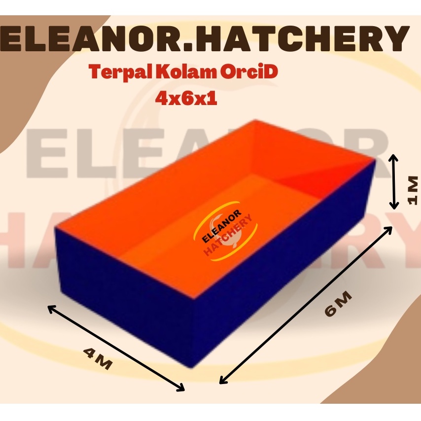 Kolam Terpal ORCHID Kotak Ukuran 4x6x1