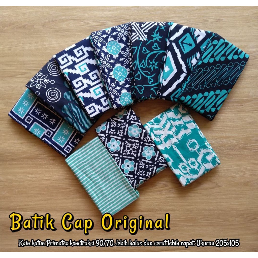 KAIN BATIK CAP GARUTAN HIJAU TOSCA KAIN BAHAN BATIK CAP BIRU SERAGAM BRIDESMAID WANITA