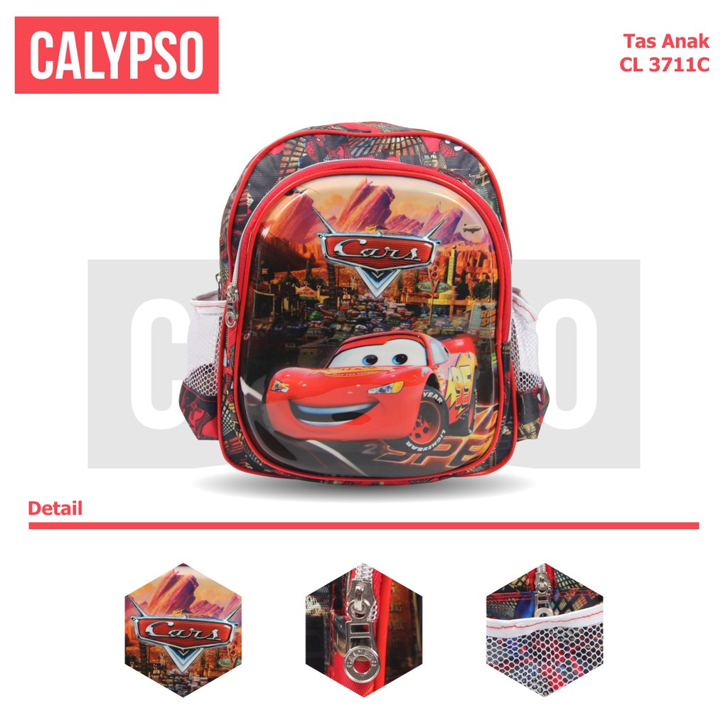 [KLIKTAS] Tas Ransel Anak Laki Calypso 3711 - backpack sekolah TK Paud gambar timbul kartun 3D