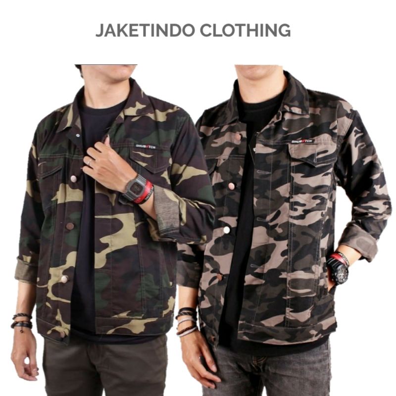 JAKET CAMO PRIA ARMY LORENG