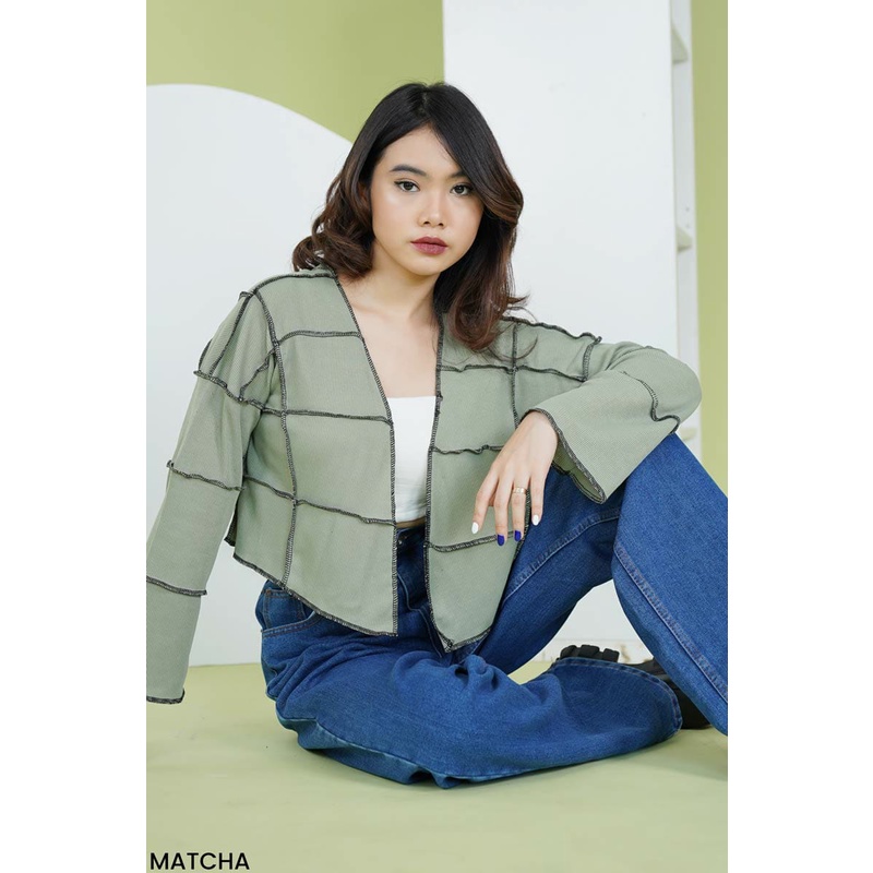 Jean Outer Knit Atasan Wanita Top