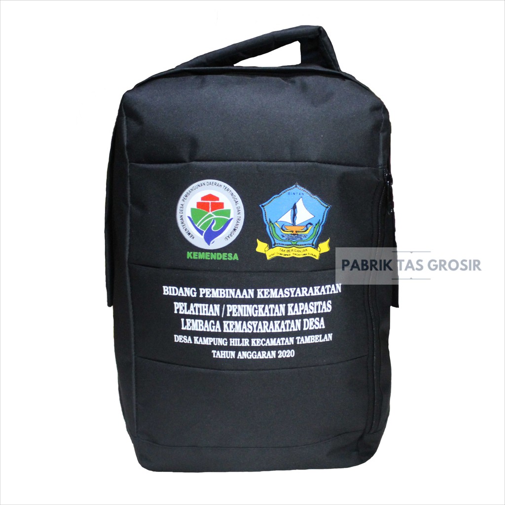 Jual Tas Seminar Ransel Pelatihan Pemerintah Kemendesa Kampung Hilir Tambelan Tas Murah Kalimantan