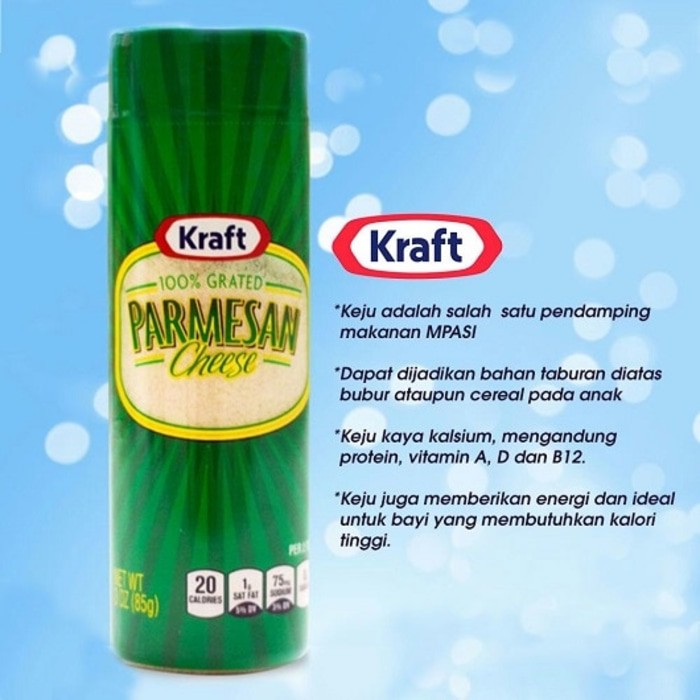 Kraft Parmesan Cheese ORIGINAL (Keju Parut Parmesan) - 85gr