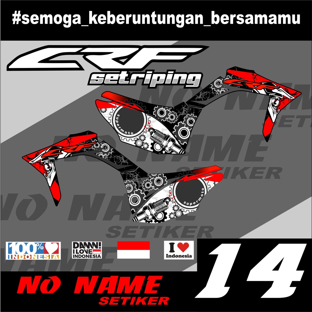 Sticker Striping Stiker Lis (14) Variasi Semifull CRF 150L crf minimalis