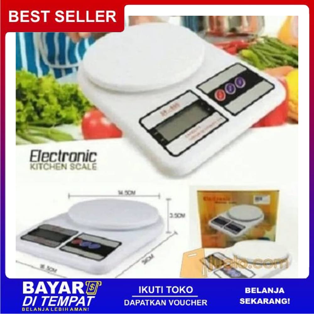 TIMBANGAN DAPUR TIMBANGAN KUE TIMBANGAN DIGITAL SF-400 MAX 10 KG FF