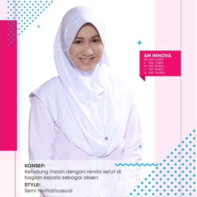 KERUDUNG Rabbani Innova.  SIZE L dan XL (Original)