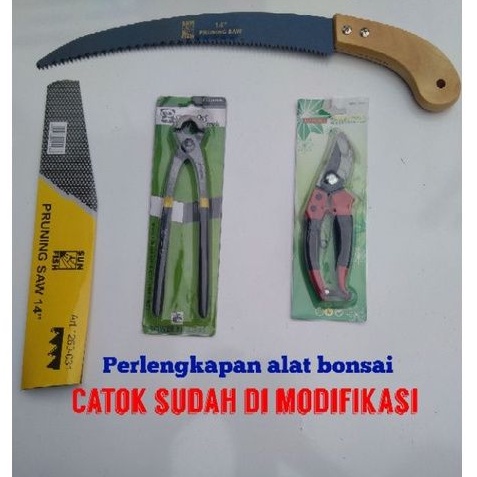 paket alat bonsai gergaji lengkung , gunting dahan , catok sudah di modifikasi dan tajam