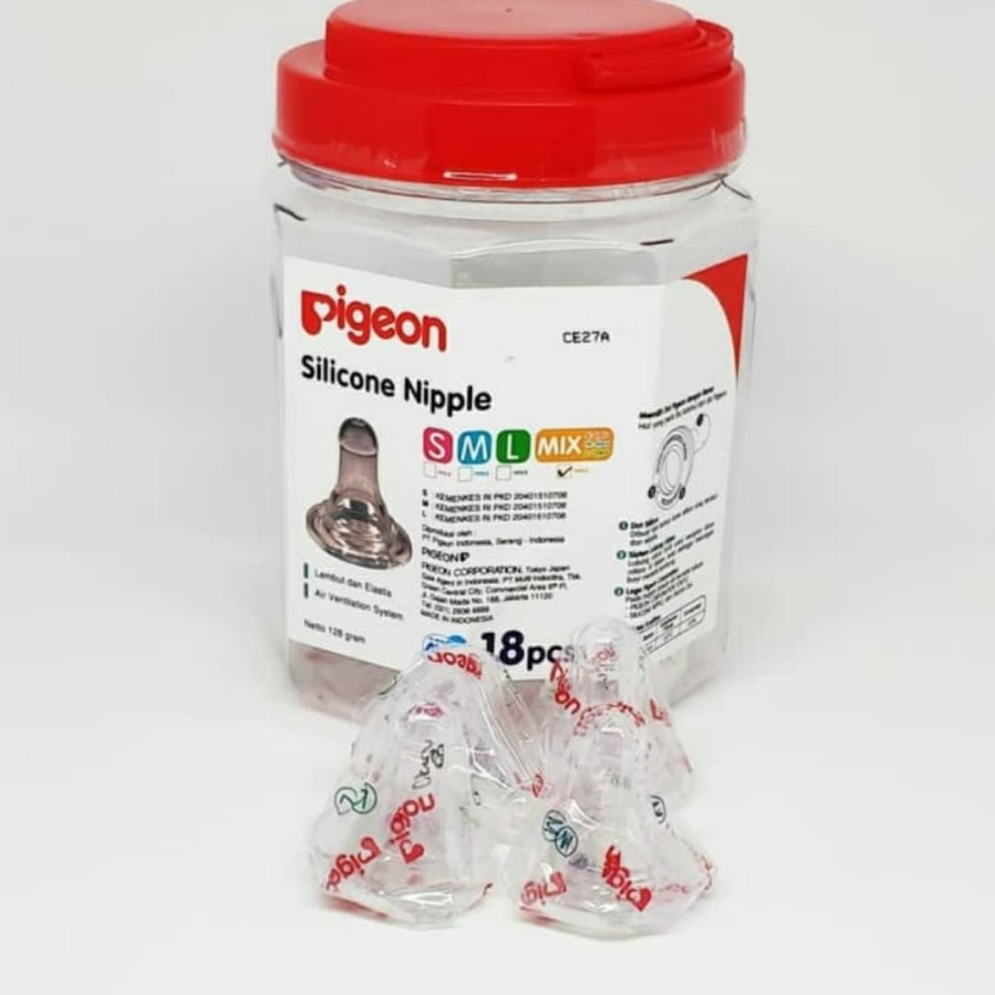 Dot bayi Pigeon Silicone Nipple ukuran  S , M , L / dot pigeon