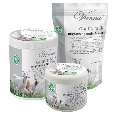 ⭐BAGUS⭐ VIENNA GOATS MILK BRIGHTENING BODY SCRUB / LULUR BADAN SUSU KAMBING 250GR